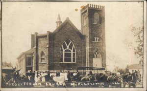 Middletown Illinois IL Presbyterian Church c1910 Real Photo Postcard