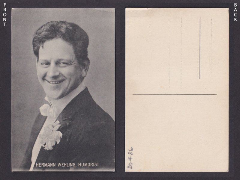 Vintage postcard Germany Circus Hermann Wehling Humorist