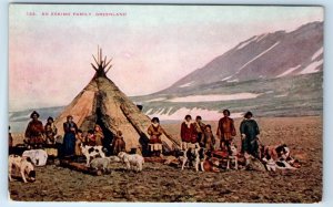 An Eskimo Family GREENLAND Postcard