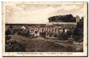 Old Postcard Ch?teauneuf-sur-Cher Vue Generale Park and Tower