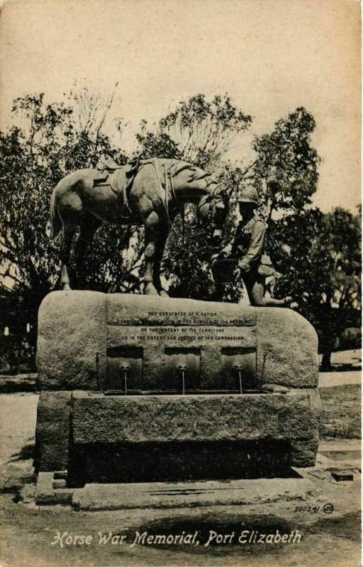 CPA AK Horse War Memorial, Port Elizabeth SOUTH AFRICA (832408)