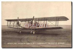 Old Postcard Jet Aviation Airplane Caudron Type C33 Landaulet Mr. Mrs.