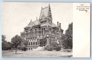 1905 Evansville Indiana IN Vintage Postcard Willard Library Building Unposted