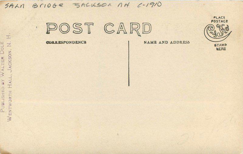 C-1910 Saln Bridge Jackson New Hampshire RPPC real photo postcard 1643 Dole