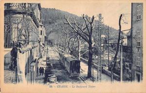 Grasse France Street Scene Trolley Antique Postcard J47033