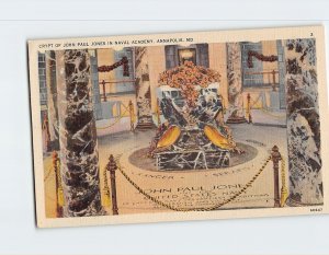 Postcard Crypt Of John Paul Jones In Naval Academy Annapolis Maryland USA