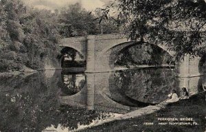 Postcard Perkiomen Bridge near Norristown PA