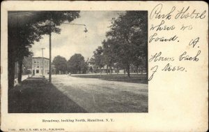 Hamilton New York NY Broadway Looking North c1910 Vintage Postcard