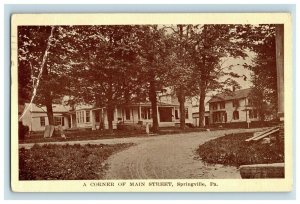 C. 1920's Main Street, Springville, Pa. Postcard P171 