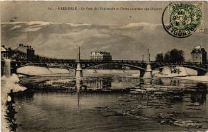 CPA GRENOBLE - Le pont de l'Esplanade et l'ISERE des Glacons (654914)