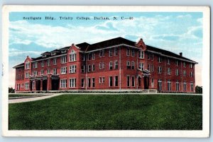 Durham North Carolina Postcard Southgate Building Trinity College Exterior c1920