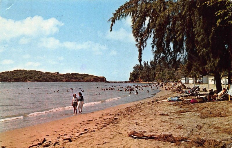 GREETINGS FROM PUERTO RICO-BEAUTIFUL BEACHES-SUNSHINE & FRESH AIR~POSTCARD