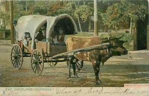 Black Americana, The Overland Ox Oxpress, Ox Pulling Wagon, Rapheal Tuck 1098