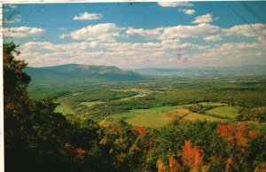 Postcard Shenandoah Valley Overlook Stretching to Massanutten Mountain Virginia