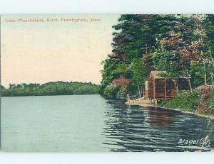 Divided-Back LAKE SCENE South Framingham Massachusetts MA hp6789