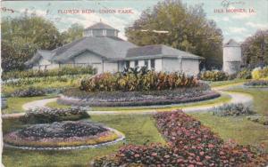 Iowa Des Moines Flower Beds Union Park 1910