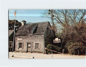 Postcard Oldest Wooden School House St. Augustine Florida USA