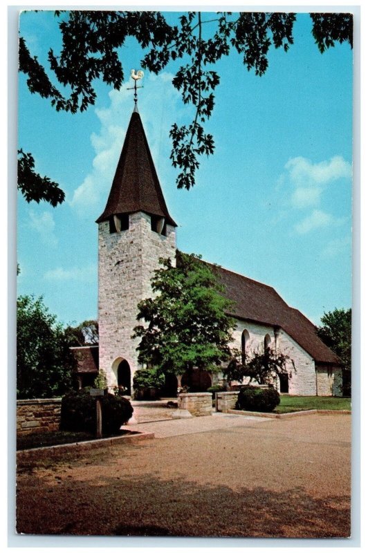 c1950's Trinity Episcopal Church Building Dirt Road Upperville Virginia Postcard