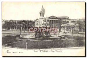 Postcard Old Nimes L & # 39Esplanade View d & # 39ensemble