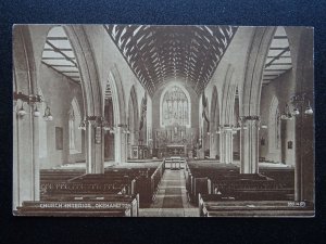 Devon OAKHAMPTON Church Interior c1926 Postcard by Valentine 98914