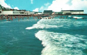 Vintage Postcard Looking North Towards Convention Hall Cape May Beach New Jersey