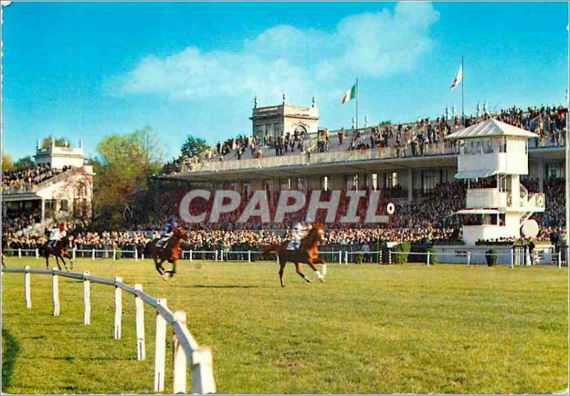 Modern Postcard Milano San Siro Race Horses