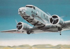 1934 Uiver Memorial Flight in 1984 DC-2 Douglas Uliver Airplane Holland Postcard