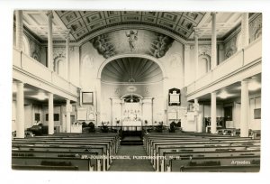NH - Portsmouth. St. John's Church, Sanctuary   *RPPC