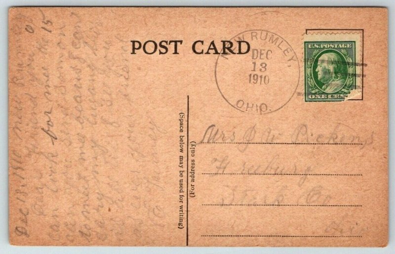 1910  New Rumley  Ohio  Postcard