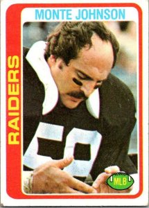 1978 Topps Football Card Monte Johnson Oakland Raiders sk7408