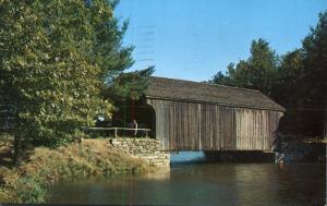 Covered Bridge on Mill Pond - Old Sturbridge Village CT, Connecticut - pm 1970