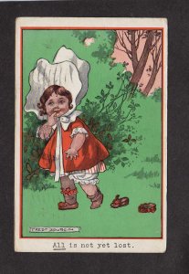 Comic Postcard All Not Lost Child Little Girl Fred Spurgin Artist Signed PC