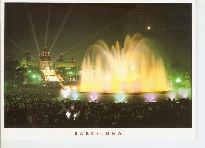 Postal 047046 : Barcelona. Palau Nacional i fonts de Montjuic