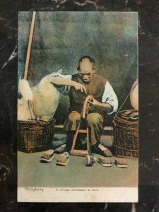 Mint Hong Kong Picture Postcard PPC Chinese Shoemaker At Work