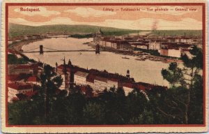 Hungary Budapest Latkep Total Ansicht Vintage Postcard C112