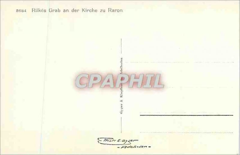 Postcard Modern Rilkes Grab in der Kirche zu Raron