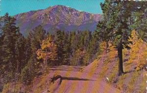 Colorado Pikes Peak From Rampart Range Road Pikes Peak Region