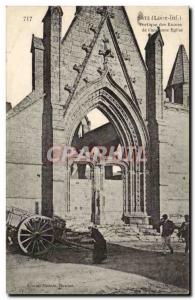 Old Postcard Batz Portico of the ruins of the church & # 39ancienne