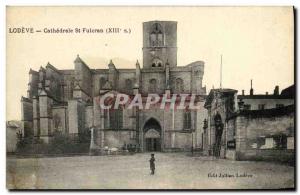 Old Postcard Lodeve Cathedrale St Fulcran