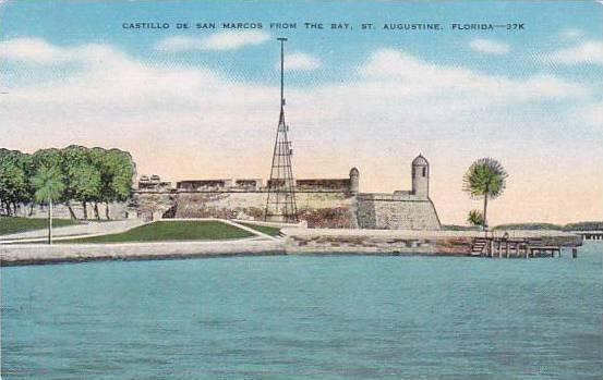 Florida Saint Augustine Castilld De San Marcos From The Bay