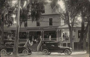 Daytona Florida FL The Howard Hotel Inn Cars c1915 Real Photo Postcard