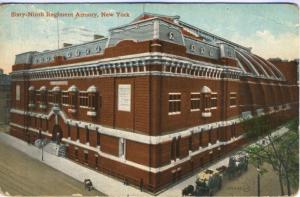 Sixty-Ninth Regiment Armory ~  New York NY ~ c1912 Postcard