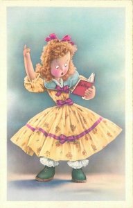 1950s Young Girls Oratory from Book Comic Humor #513 Barcelona Postcard 22-2828