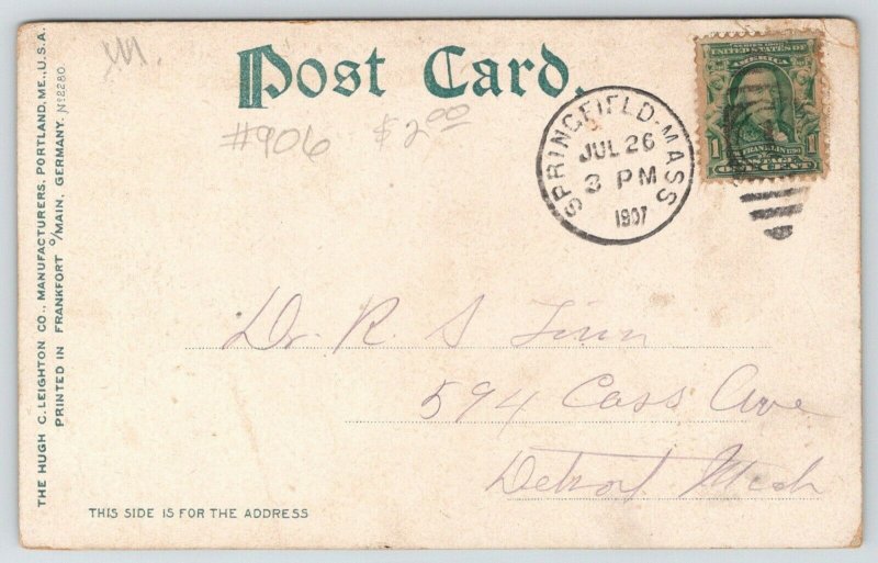 Pittsfield MA~Boston & Albany Railroad~Pontoosuc Lake~B&ARR Series~1907 Postcard 