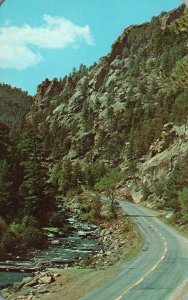 Vista Big Thompson River And Canon Loveland To Estes Park Colorado Postcard