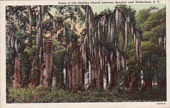 Ruins Of Old Sheldon Church Between Beaufort And Walterboro South Carolina