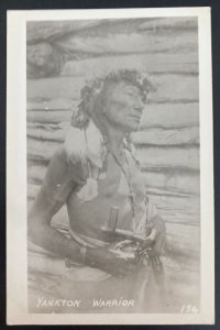 Mint Real Picture Postcard Native American Indian Chief Yankton Warrior