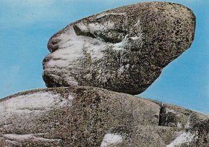Cabeca Do Preto Giant Winter Rock Serra Da Estrela Portugal Map Postcard