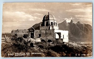 Monterrey Nuevo Leon Mexico Postcard Bishop's Palace c1950's RPPC Photo