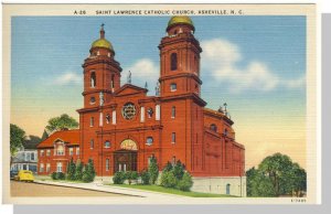 Asheville, North Carolina/NC Postcard, Saint Lawrence Church, Near Mint!